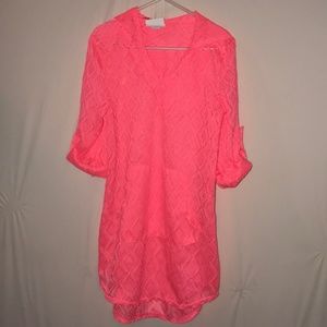 O’Rageous Hot Pink Hoodie Youth Coverup Size Small